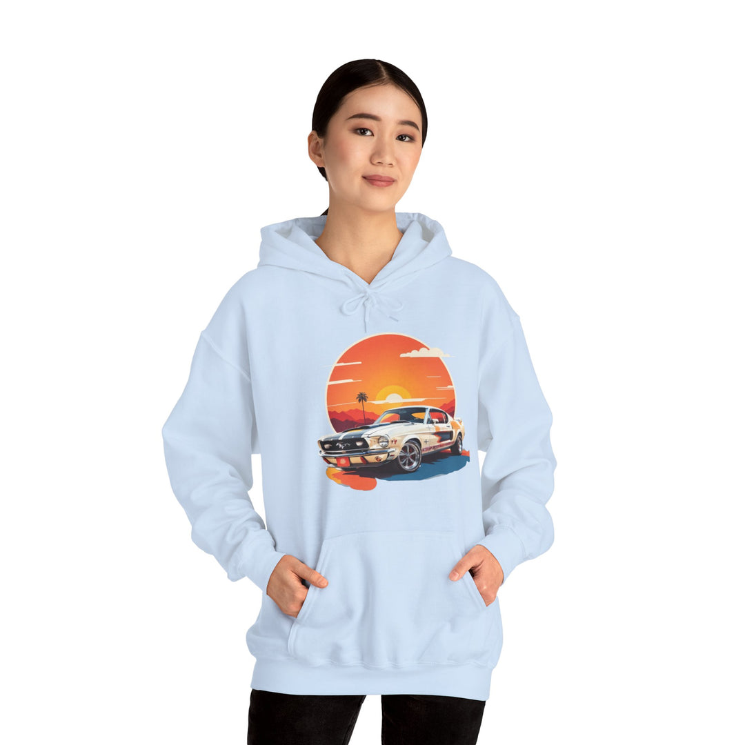 Sunset Muscle Car Hoodie - Muscle Car Edition