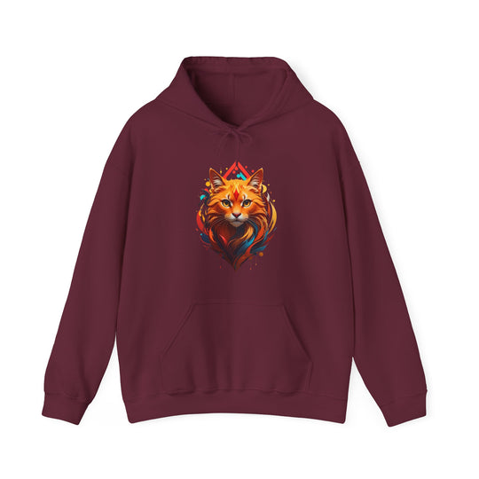 Flame Spirit Cat Hoodie - Wildfire Whiskers