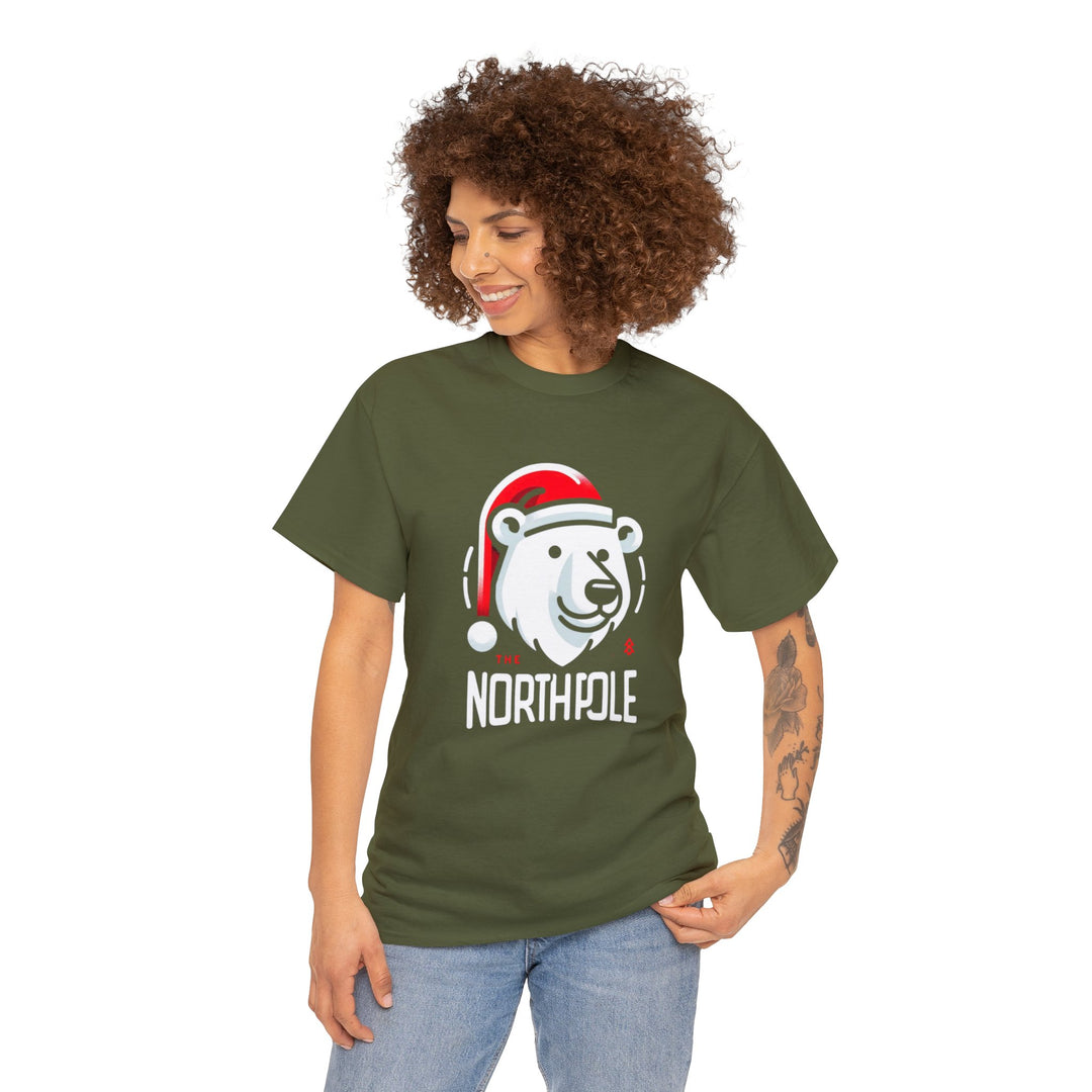 North Pole Bear Christmas Unisex T Shirt - Wave Fusions