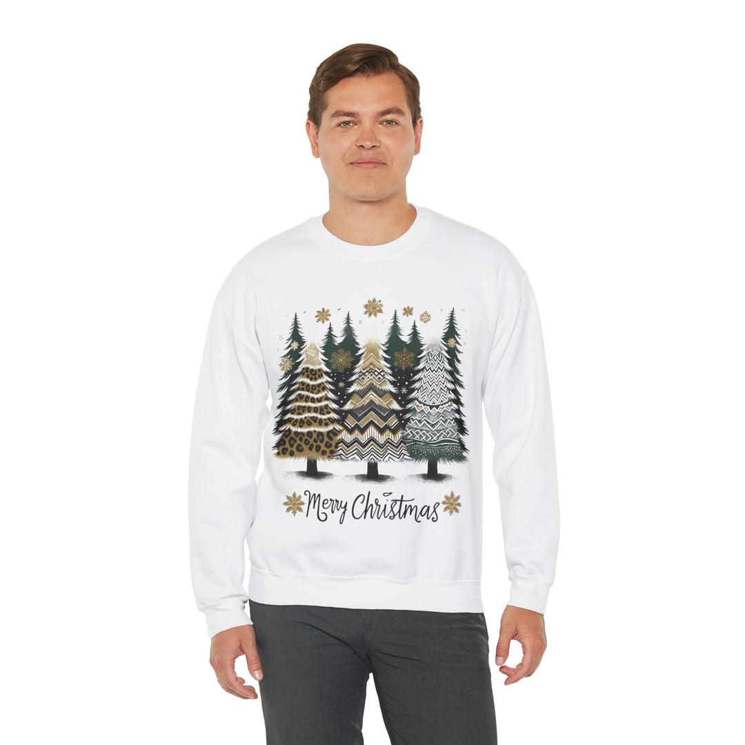 Designed Christmas Trees Unisex Sweatshirt - Wave Fusions