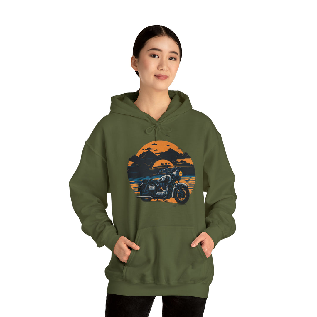 Vintage Bike Unisex Heavy Blend™ Hooded Sweatshirt - Wave Fusions