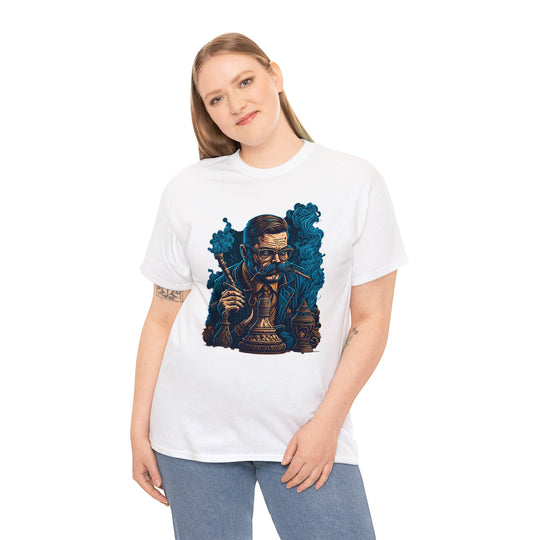 Smoking Man Unisex Heavy Cotton Tee - Wave Fusions