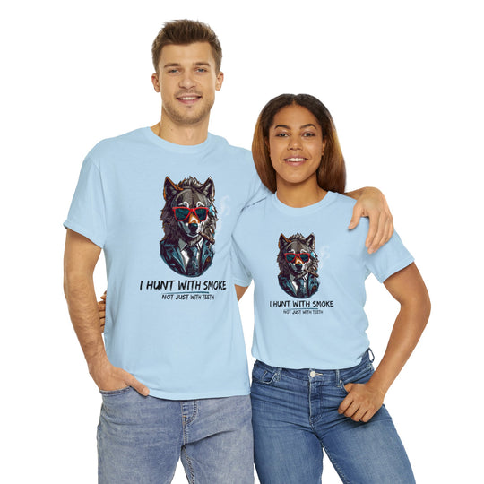 Cool Wolf Legend T-Shirt - I Hunt With Smoke Not Just With Teeth