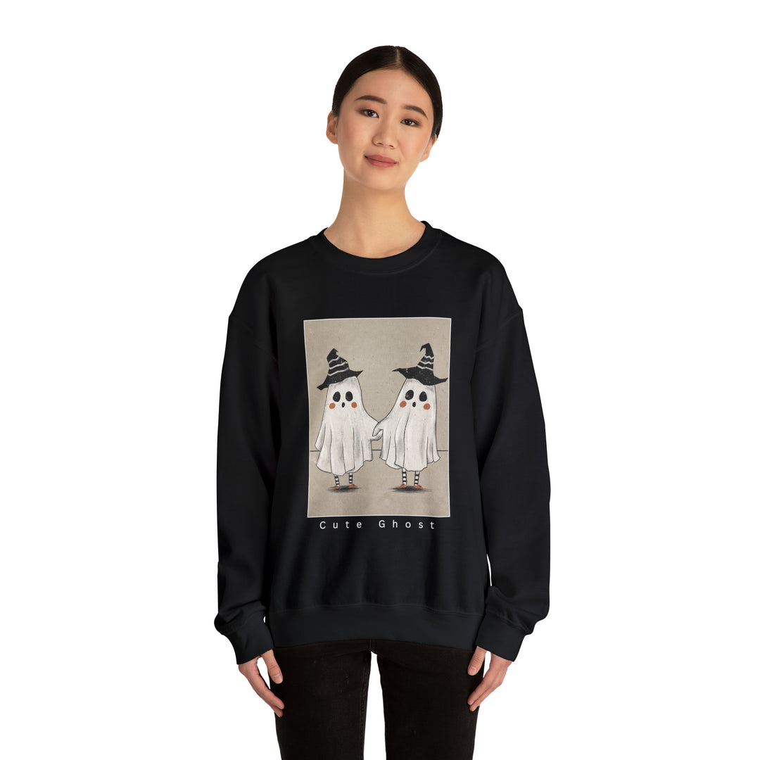 Cute Ghost Unisex Heavy Blend™ Crewneck Sweatshirt - Wave Fusions