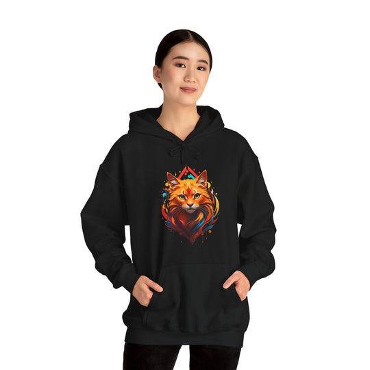 Flame Spirit Cat Hoodie - Wildfire Whiskers