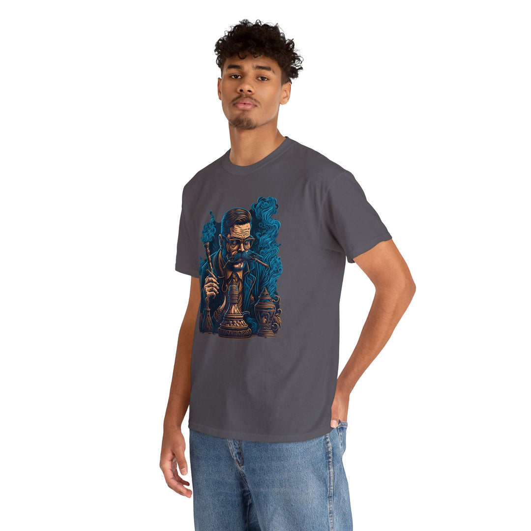 Smoking Man Unisex Heavy Cotton Tee - Wave Fusions