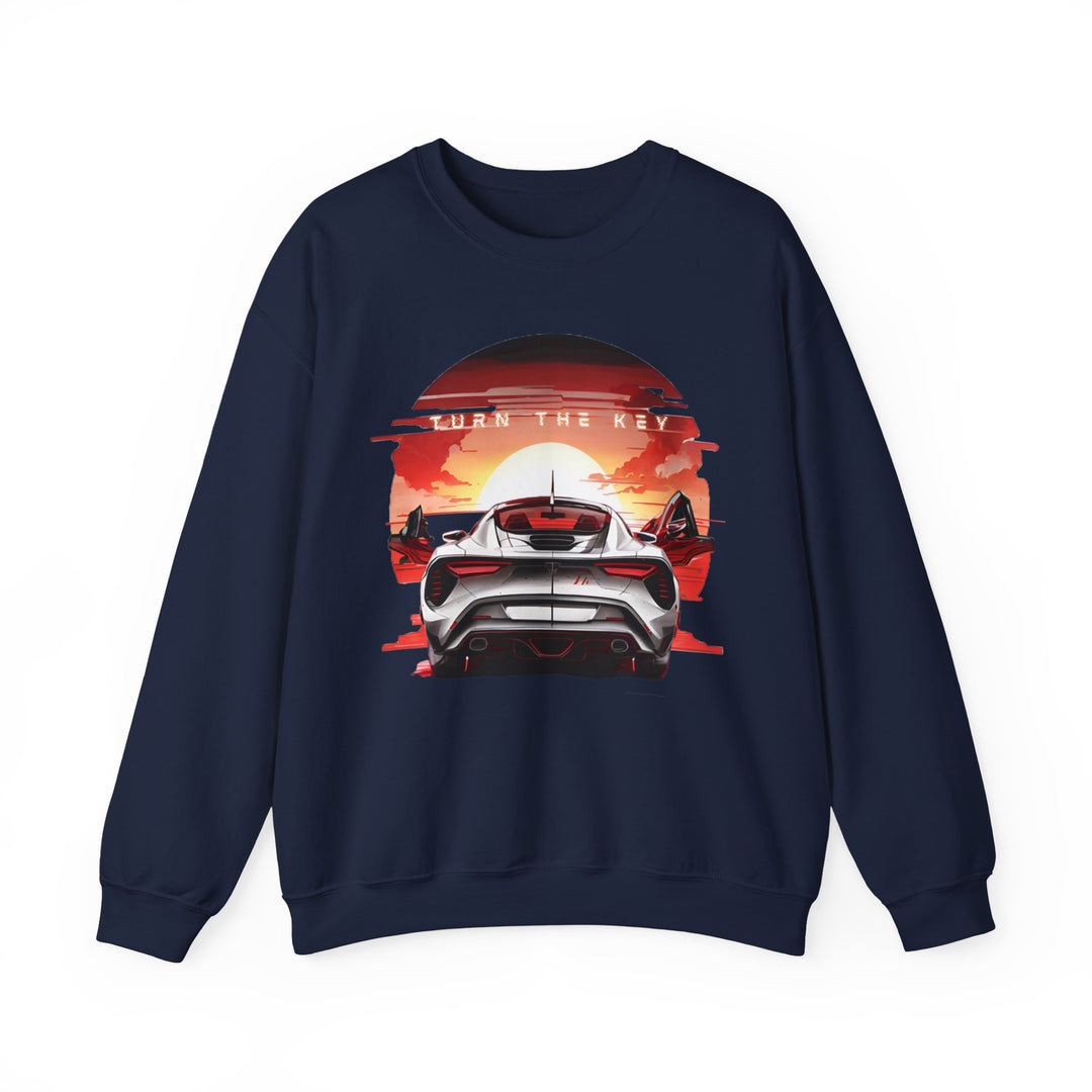 Turn the Key Redline Sunset Escape Sweatshirt - Wave Fusions Thrill Seeker Collection