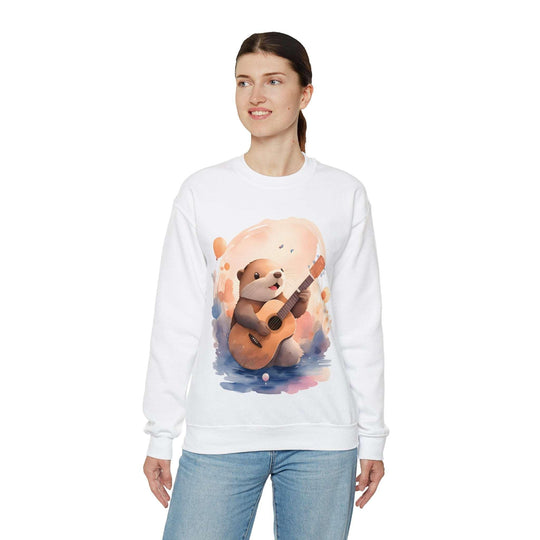 Hamster with Guitar Heavy Blend™ Crewneck Sweatshirt