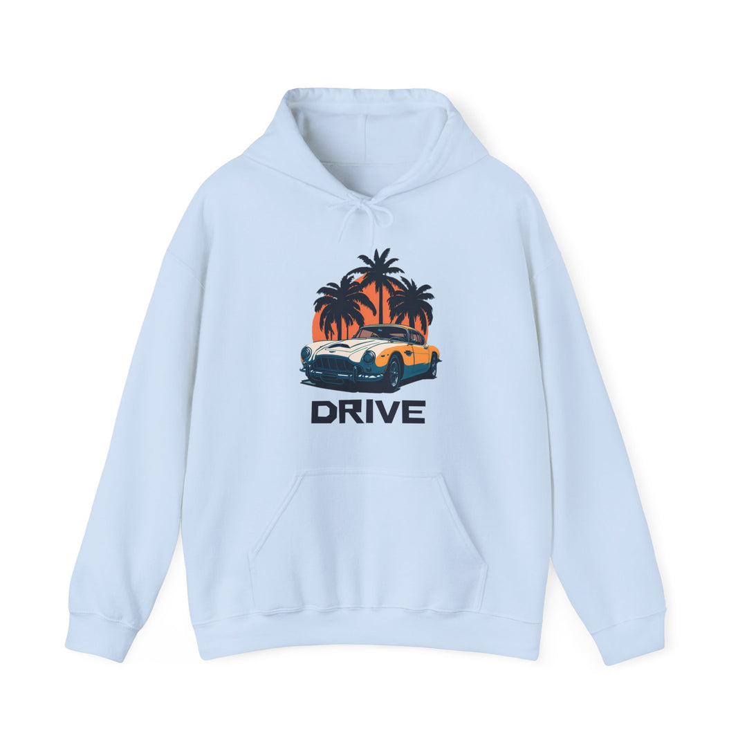 Drive in Paradise Classic Car Tropical Hoodie - Classic Sports Car Series