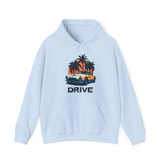 Drive in Paradise Classic Car Tropical Hoodie - Classic Sports Car Series