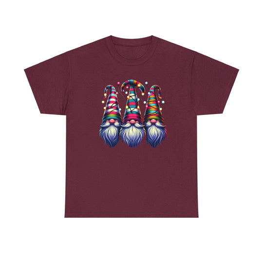 Festive Gnomes in Twinkling Hats Unisex T Shirt