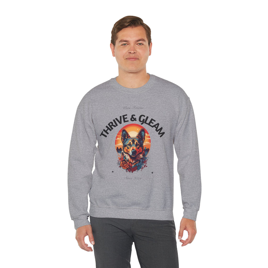 Urban Vista German Shepherd Dog Sweatshirt - Guardian of the City