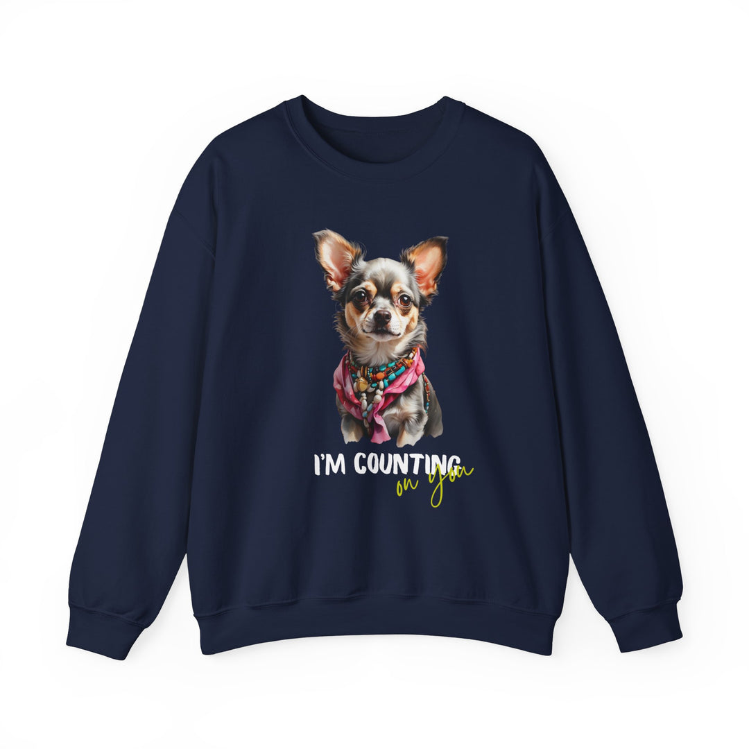 Stylish Sidekick Sweatshirt - I'M COUNTING ON YOU