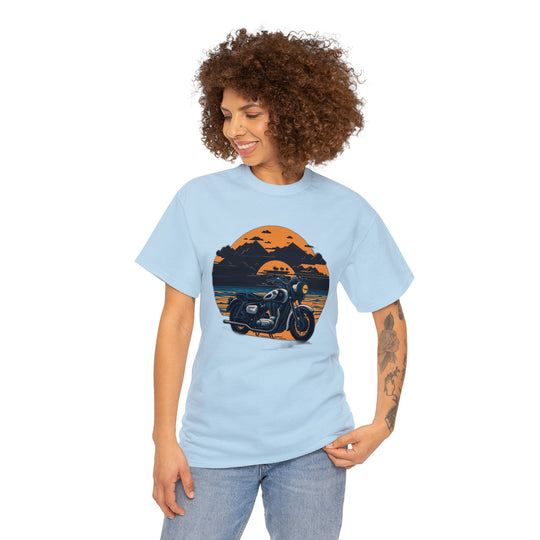 Vintage Bike Unisex Heavy Cotton Tee - Wave Fusions