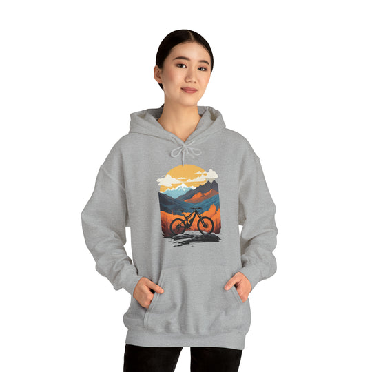 Mountain Bike Unisex Hoodie - Wave Fusions