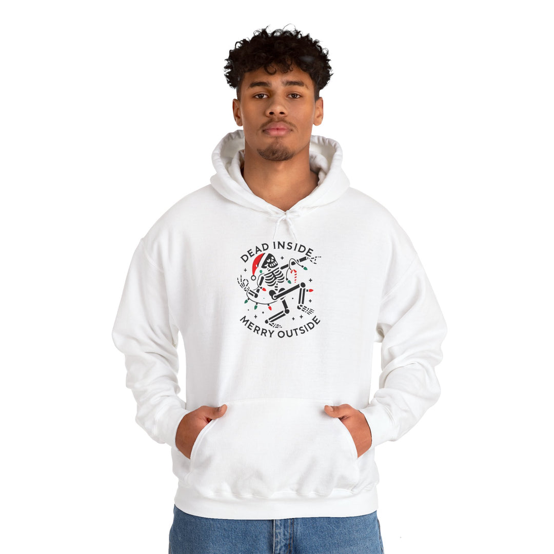 Dead Inside Merry Outside Skeleton Hoodie