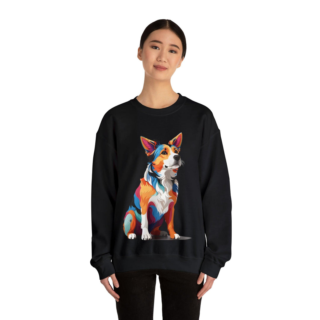 Sitting Dog Graphic Sweat Shirt - Wave Fusions