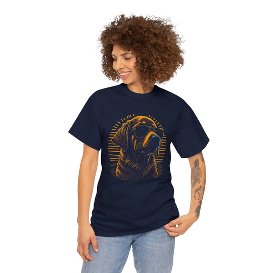 Golden Hour Sunglasses Dog T-shirt - Bask in Style