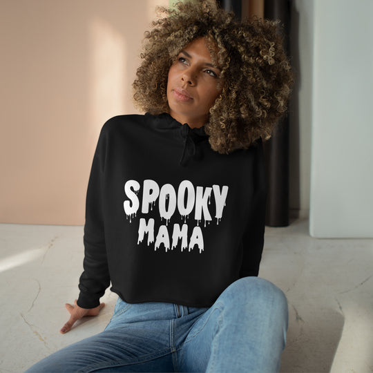 Spooky Mama Crop Hoodie - Wave Fusions