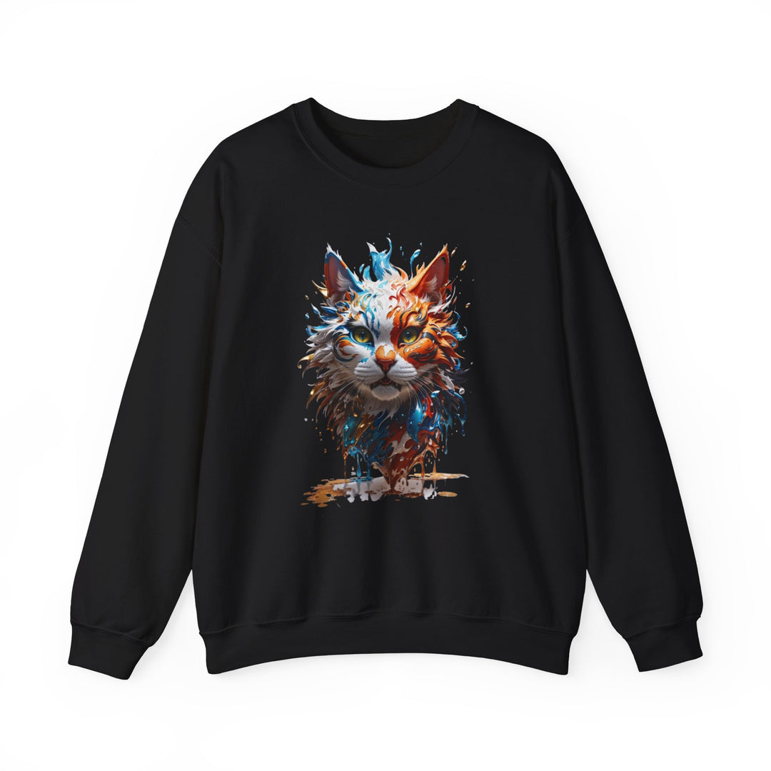 Marine Meow Aqua Purr Sweatshirt - Cat Splash