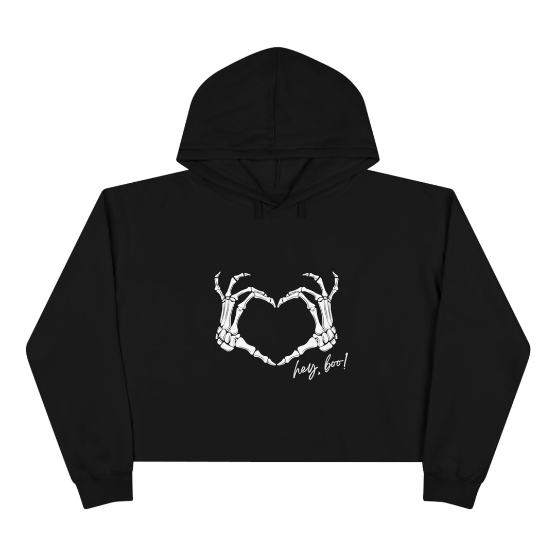 Hey boo Crop Hoodie - Wave Fusions