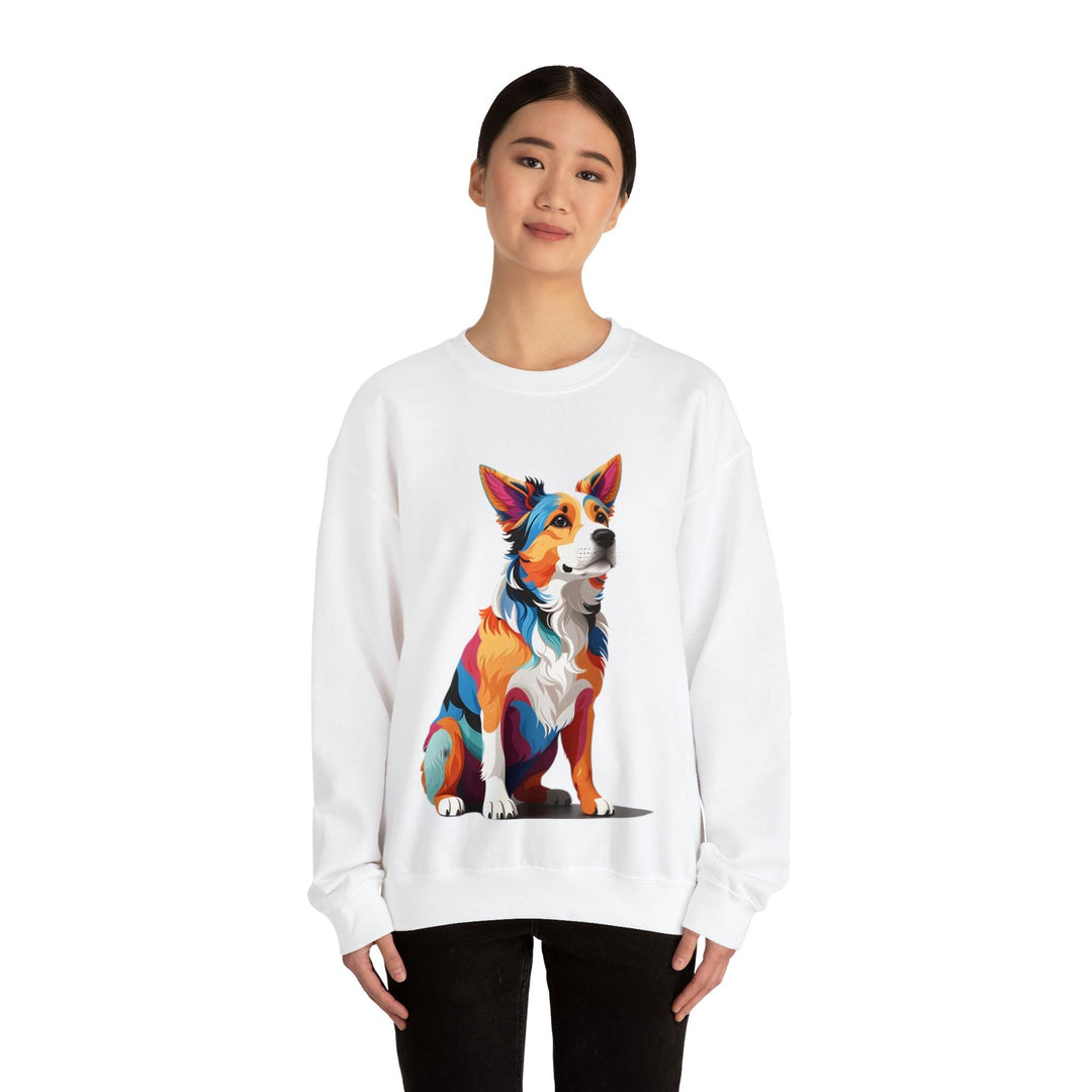 Sitting Dog Graphic Sweat Shirt - Wave Fusions