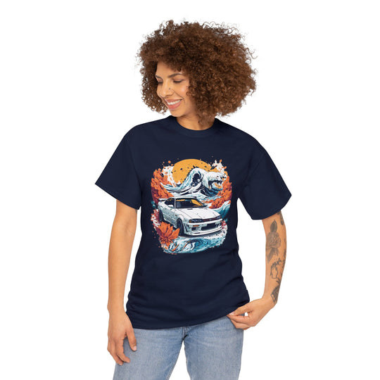 Autumn Wave Sports Car T-shirt - Vintage City Fashion