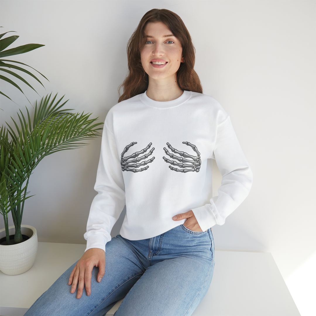 Skeleton Hands Unisex Heavy Blend™ Crewneck Sweatshirt - Wave Fusions