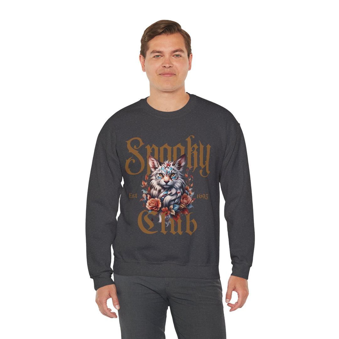 Spooky Club Floral Feline Cat Sweatshirt - Spooky Club Charm