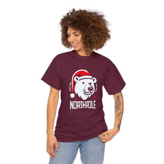 North Pole Bear Christmas Unisex T Shirt - Wave Fusions