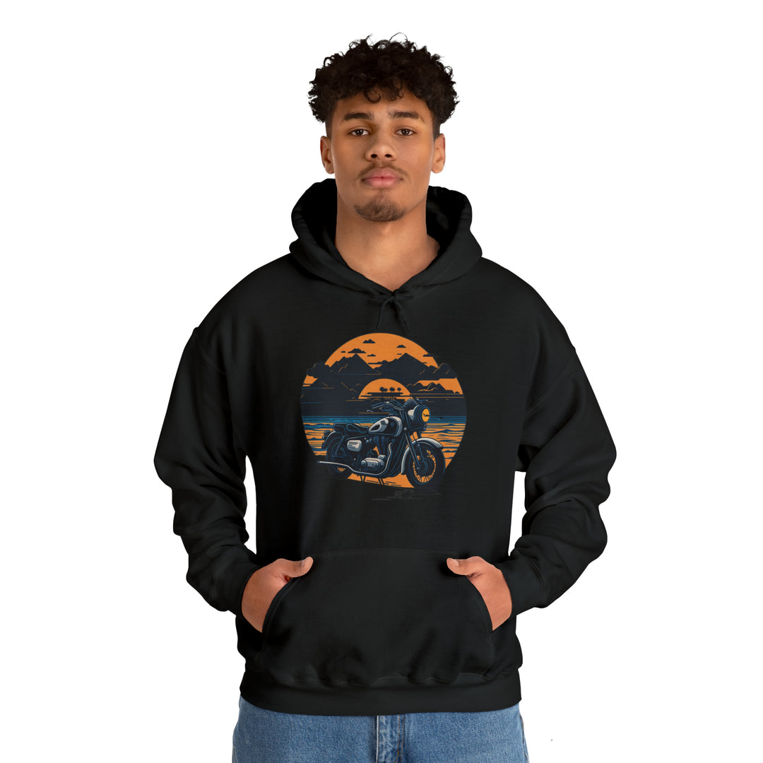 Vintage Bike Unisex Heavy Blend™ Hooded Sweatshirt - Wave Fusions