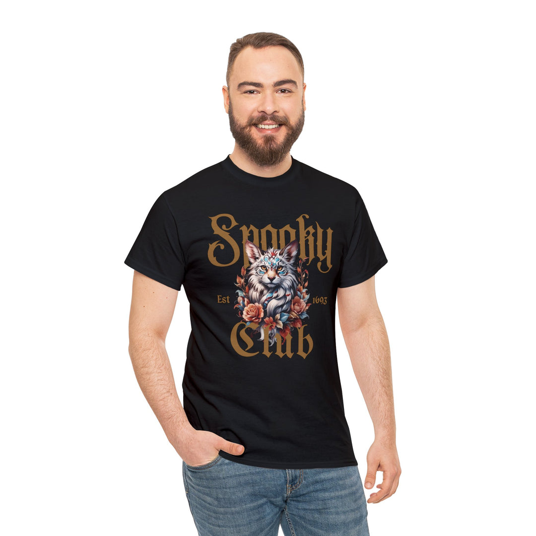 Spooky Club Floral Feline Cat T-Shirt - Spooky Club Charm