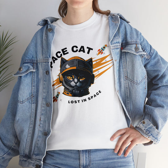 Space Cat Astronaut T-Shirt - Lost In Space