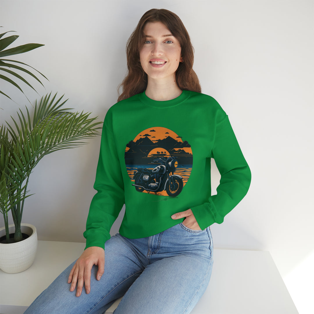 Vintage Bike Unisex Heavy Blend™ Crewneck Sweatshirt - Wave Fusions