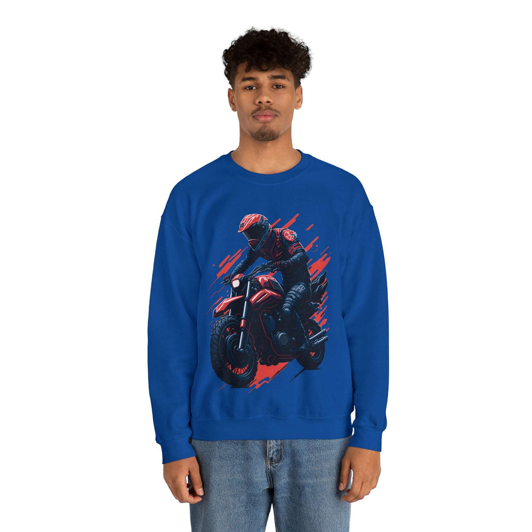 Biker Unisex Heavy Blend Crewneck Sweatshirt