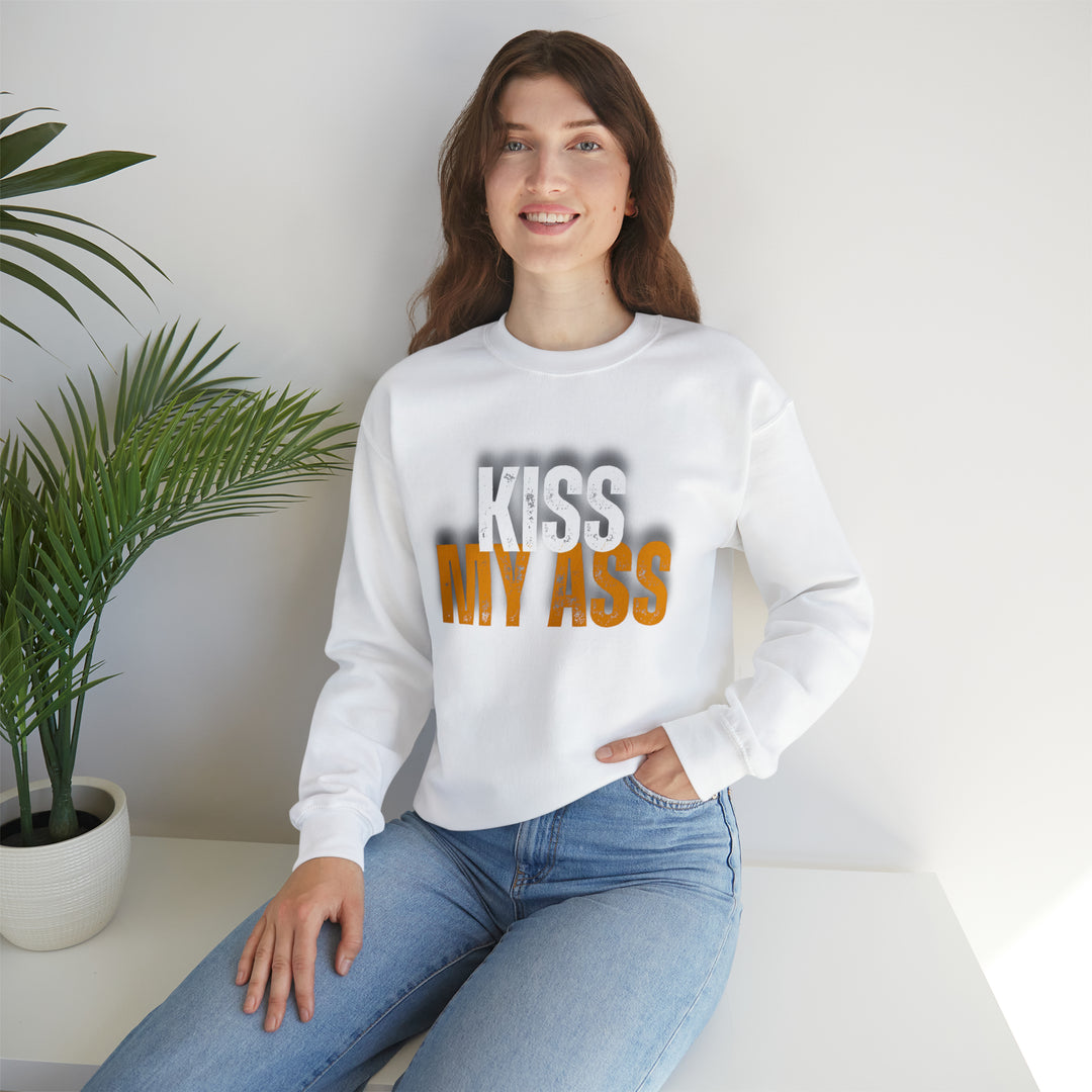 Kiss My Ass Unisex Heavy Blend™ Crewneck Sweatshirt - Wave Fusions