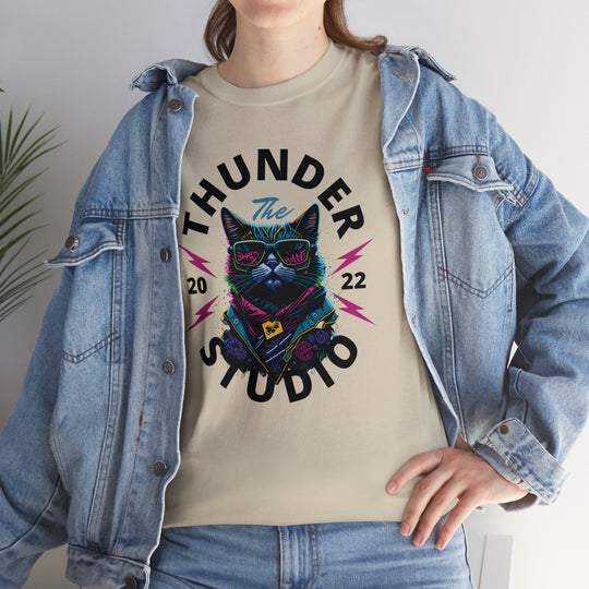 Thunder Studio Cat T-Shirt - DJ Cat Vibe