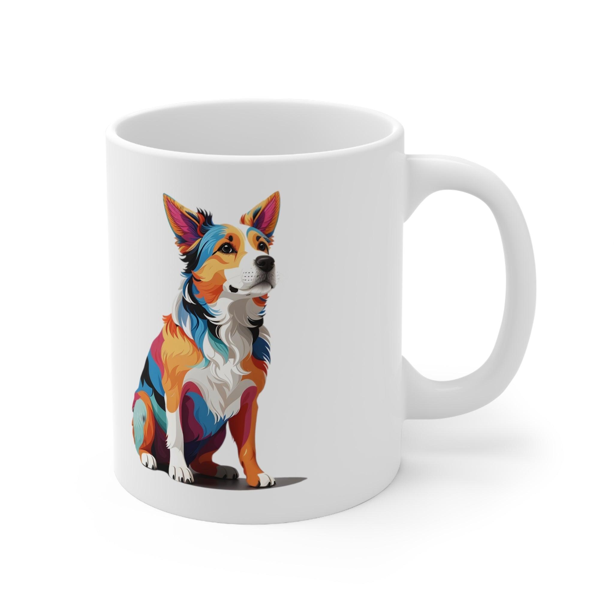 Sitting Dog Ceramic Mug - Wave Fusions