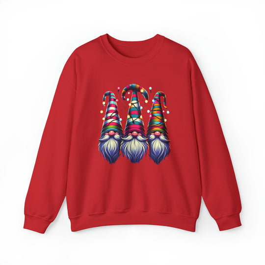 Festive Gnomes in Twinkling Hats Unisex Sweatshirt - Wave Fusions