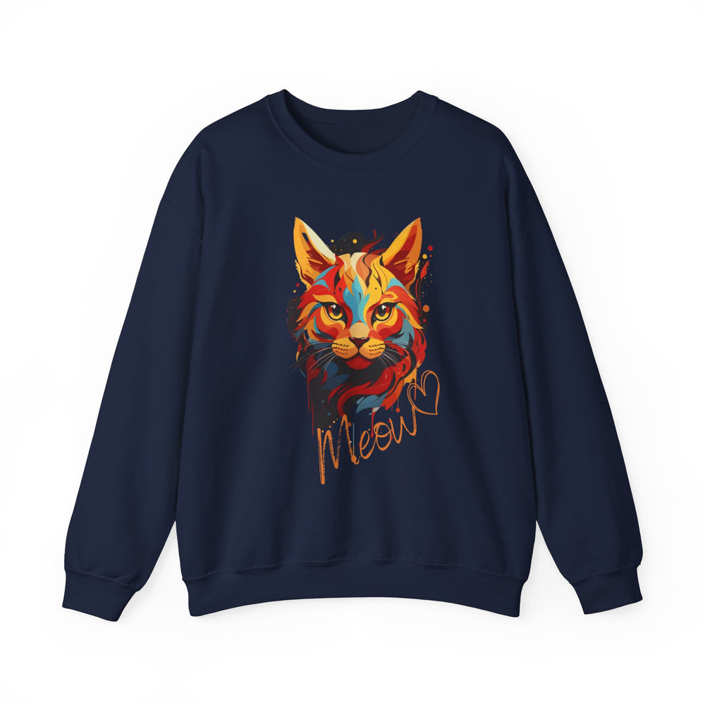 Abstract Meow Cat Sweatshirt - Palette of Purr