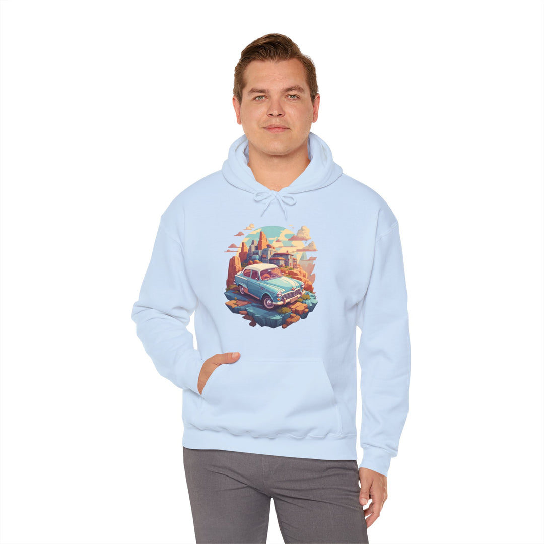 Vintage Car Sky City Hoodie - Vintage City Fashion