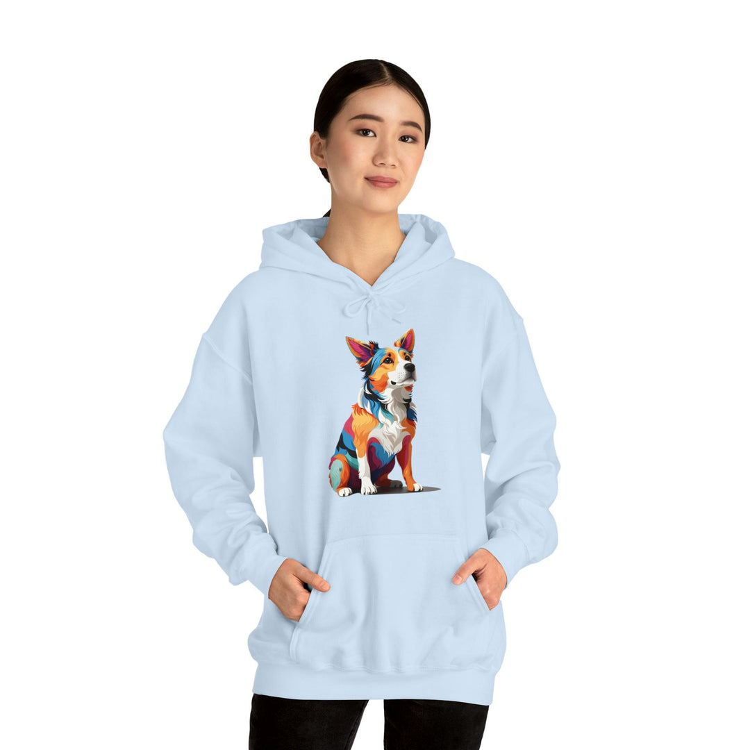 Sitting Dog Hooded Sweatshirt - Wave Fusions