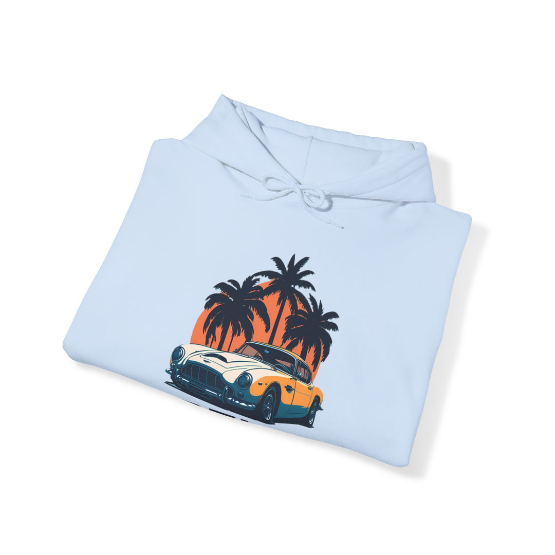 Drive in Paradise Classic Car Tropical Hoodie - Classic Sports Car Series