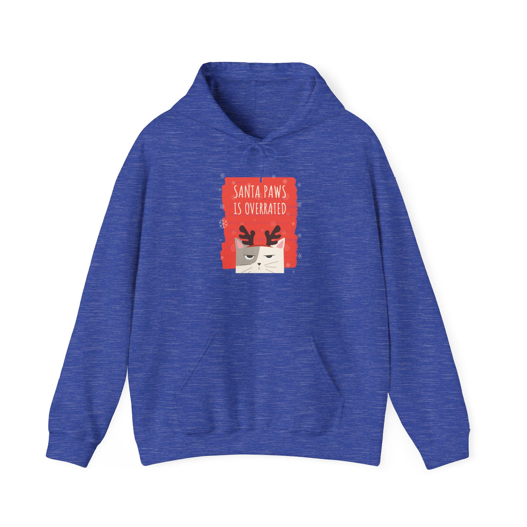 Overrated Santa Paws Festive Cat Hoodie