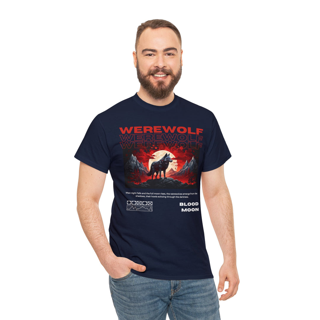 Blood Moon Werewolf T-Shirt - Moonlit Mountain Lore