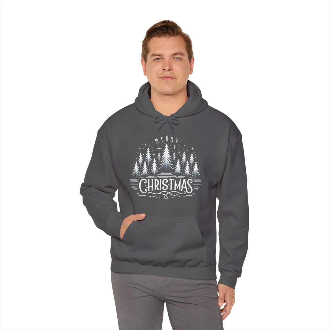 Midnight Magic Christmas Trees Unisex Hoodie - Wave Fusions