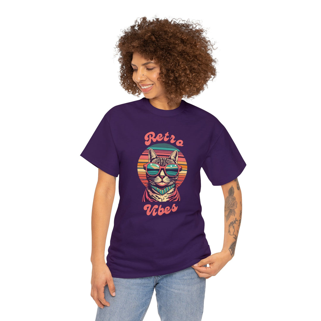 Cool Cat Retro Vibes T-Shirt  - Retro Radiance Edition