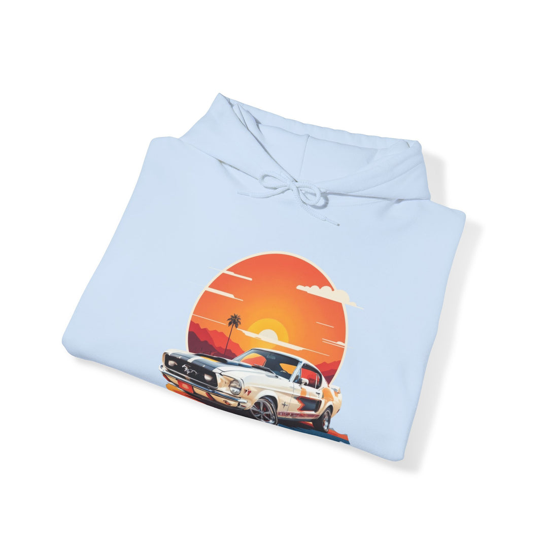 Sunset Muscle Car Hoodie - Muscle Car Edition