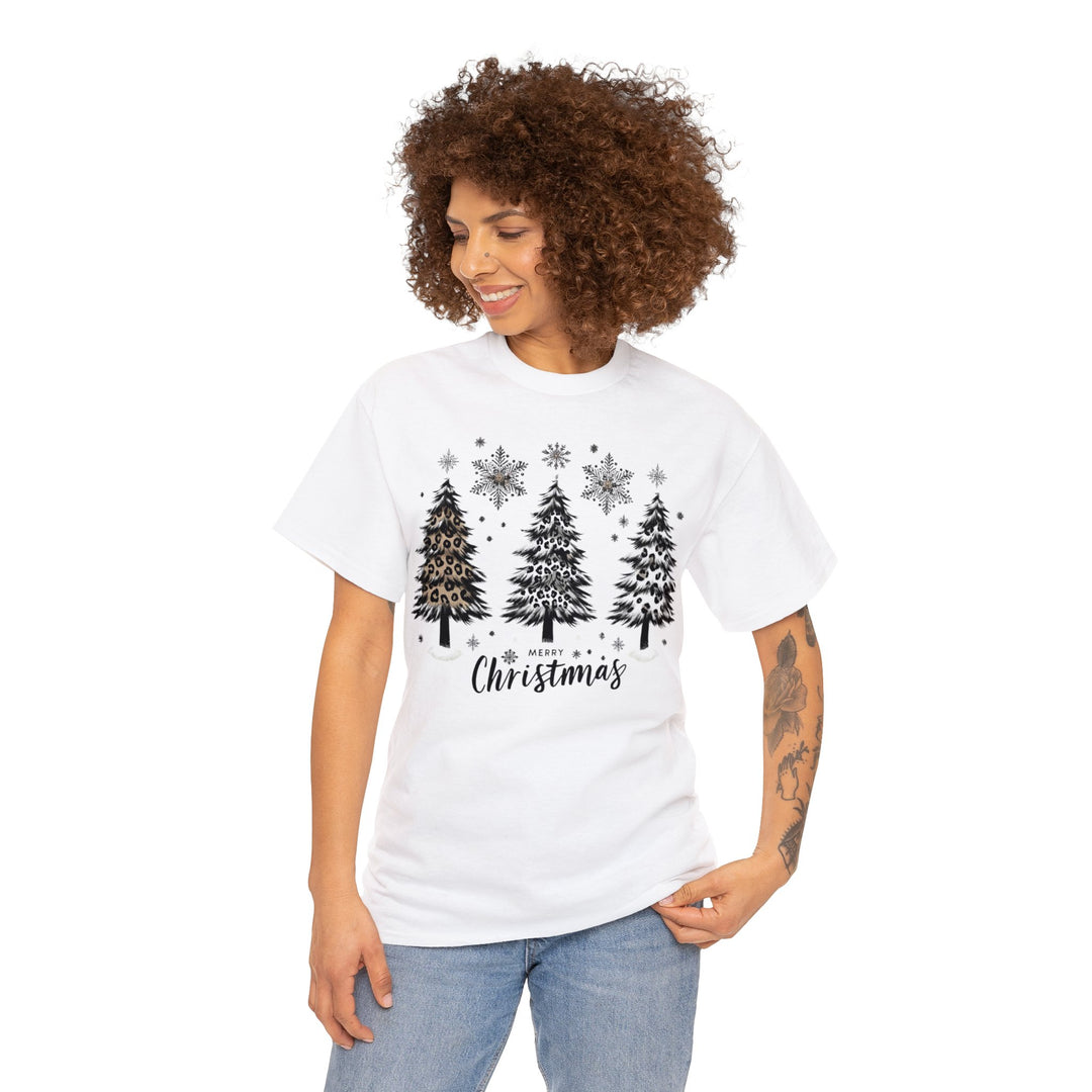 Snow Merry Christmas tree Unisex T Shirt - Wave Fusions