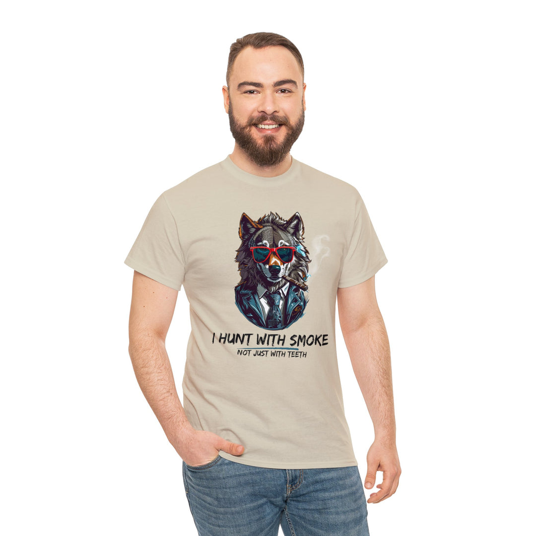 Cool Wolf Legend T-Shirt - I Hunt With Smoke Not Just With Teeth